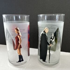 Star Trek '08 Movie 2 Collectible Glasses LT Uhura & Nero Burger King Excellent